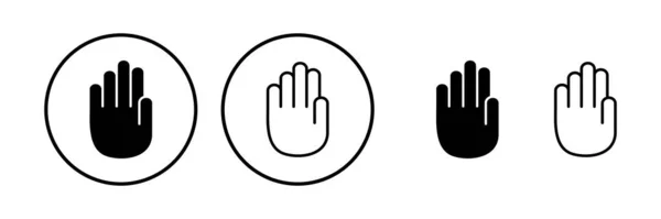 Вектор Значка Руки Символы Рук Palm — стоковый вектор