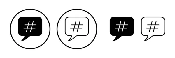 Hashtag Ikon Vektor Hashtag Simboler — Stock vektor