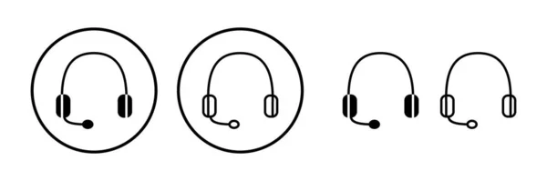 ヘッドフォンのアイコンベクトル ヘッドフォンイヤフォンのアイコン ヘッドセット — ストックベクタ