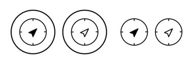 Pusula simgesi vektörü. navigasyon simgesi