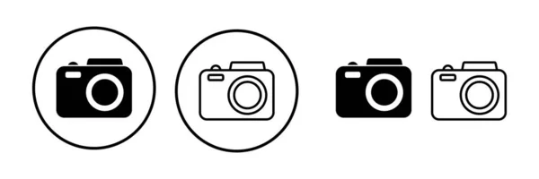 Kameraikonen Trendig Platt Stil Isolerad Kamera Symbol Webbplats Design — Stock vektor
