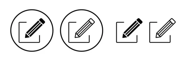 Upravit Vektor Ikon Upravit Znak Symbol Dokumentu Tužka — Stockový vektor