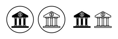Banka simgesi vektörü. banka simgesi simgesi
