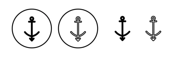 Förankringsvektor Ankartecken Marin Symbol — Stock vektor