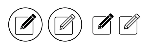 Modifier Vecteur Icône Modifier Signe Symbole Document Crayon — Image vectorielle