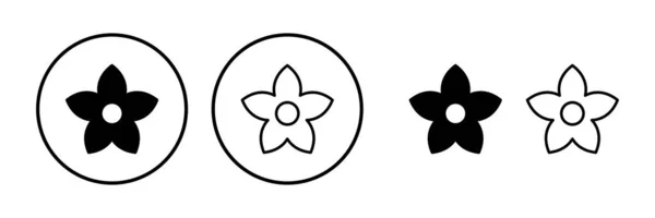 Вектор Иконок Цветов Икона Цветов Цветочный Логотип — стоковый вектор