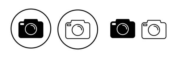 Camera Icoon Trendy Platte Stijl Geïsoleerd Camera Symbool Website Ontwerp — Stockvector
