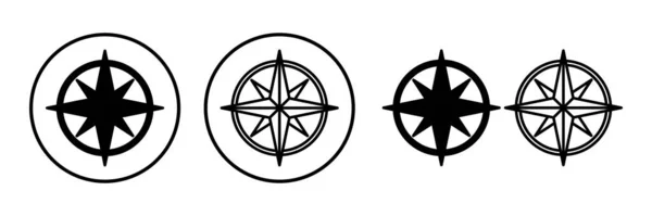 Wektor Ikony Kompasu Ikona Nawigacji — Wektor stockowy