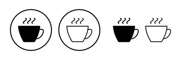 Tasse Kaffee Icon Vektor Vorhanden Kaffeetassen Ikone Becher — Stockvektor