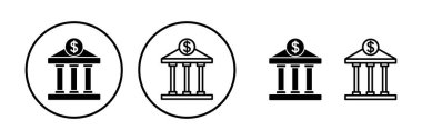 Banka simgesi vektörü. banka simgesi simgesi