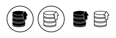 Veritabanı simge vektörü. sunucu simgesi. depolama