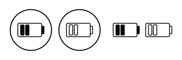 배터리 아이콘 배터리 표시기 — 스톡 벡터