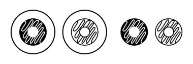 Çörek ikonu vektörü. Çörek ikonu. donut logosu