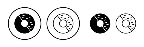 Donut Icon Vektor Donut Ikone Donut Logo — Stockvektor