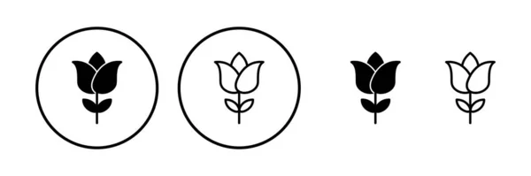Icono Flor Vector Icono Floral Logotipo Flor — Archivo Imágenes Vectoriales