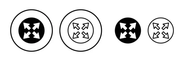 Vollbild Icon Vektor Vollbild Symbol Erweitern — Stockvektor
