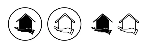 Icon Vektor Für Hausversicherungen Home Shield Schützen Logo — Stockvektor