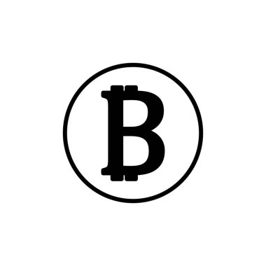 Bitcoin simge vektörü. ödeme sembolü. Kripto para birimi logosu.