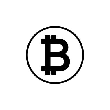 Bitcoin simge vektörü. ödeme sembolü. Kripto para birimi logosu.
