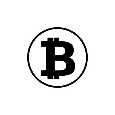 Bitcoin simge vektörü. ödeme sembolü. Kripto para birimi logosu.