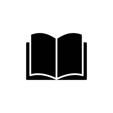 Kitap ikonu vektörü. Kitap vektör simgesini aç.