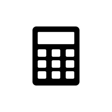 Hesap makinesi ikon vektörü. Matematik ikonu. finans imzası