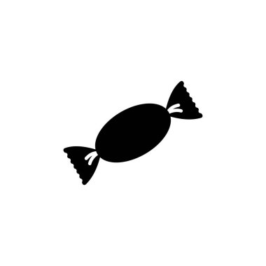 Şeker ikonu vektörü. Şeker vektörü simgesi