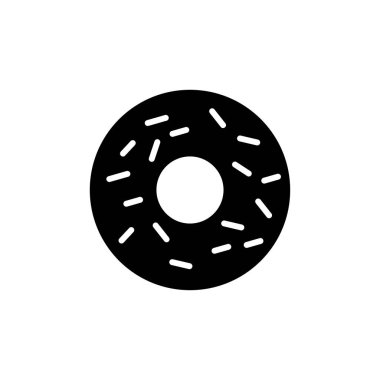 Çörek ikonu vektörü. Çörek ikonu. donut logosu