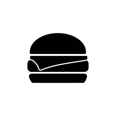Burger ikon vektörü. Hamburger logosu. fast food simgesi