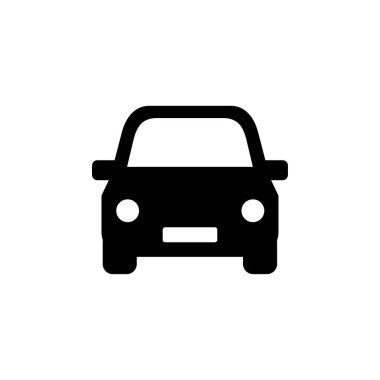 Araba ikonu vektörü. Araba tabelası. Sedan.