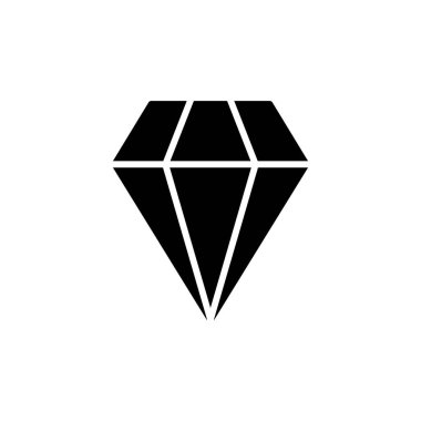 Elmas ikon vektörü. Mücevher ikonu. kristal taş