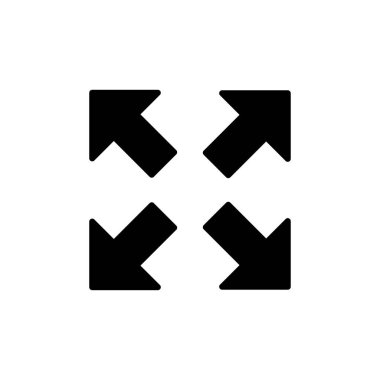 Tam ekran simge vektörü. tam ekran simgesini genişlet