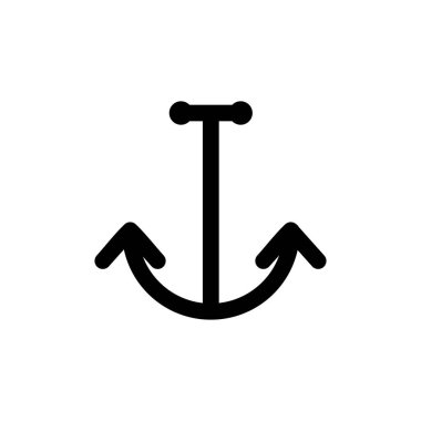 Çapa simgesi vektörü. Çapa işareti. deniz sembolü