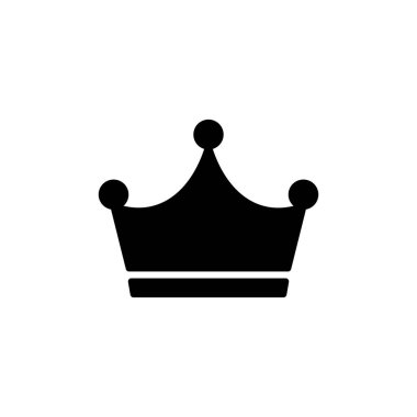 Crown Simgesi vektörü. Web sitesi tasarımı için taç sembolü,
