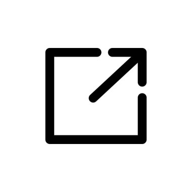 Dış bağlantı simgesi vektörü. Hiper bağlantı zinciri sembolü. İndir, paylaş,