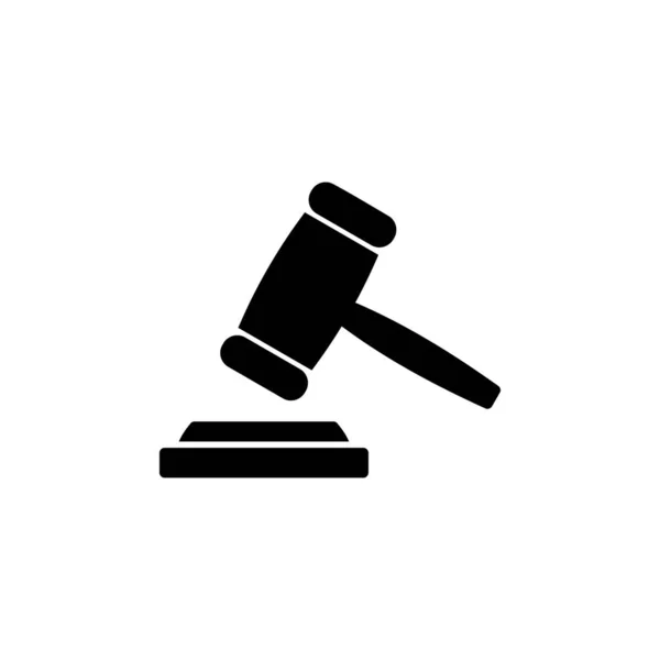 Gavel Icon Vector Judge Gavel Icon Auction Hammer — Stock Vector