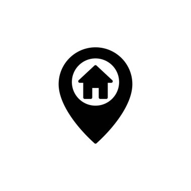 Adres simgesi vektörü. konum simgesi. Adres sembolü pin