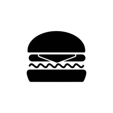 Burger ikon vektörü. Hamburger logosu. fast food simgesi