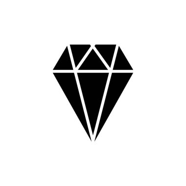 Elmas ikon vektörü. Mücevher ikonu. kristal taş