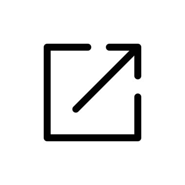 Dış bağlantı simgesi vektörü. Hiper bağlantı zinciri sembolü. İndir, paylaş,