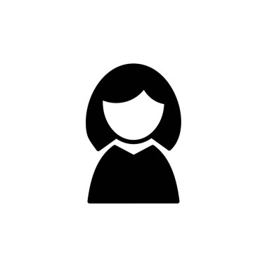 Kadın ikon vektörü. Tuvalet simgesi. Tuvalet tabelası. cinsiyet