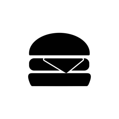 Burger ikon vektörü. Hamburger logosu. fast food simgesi