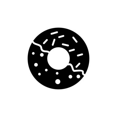 Çörek ikonu vektörü. Çörek ikonu. donut logosu