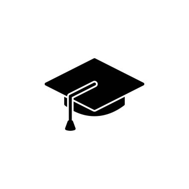 Eğitim ikonu vektörü. mezuniyet kapsülü vektörü