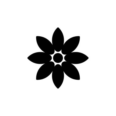 Çiçek ikonu vektörü. Çiçek ikonu. çiçek logosu