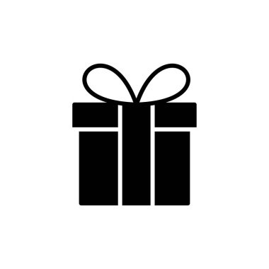 Hediye ikonu vektörü. Hediye kutusu simgesi. doğum günü hediyesi