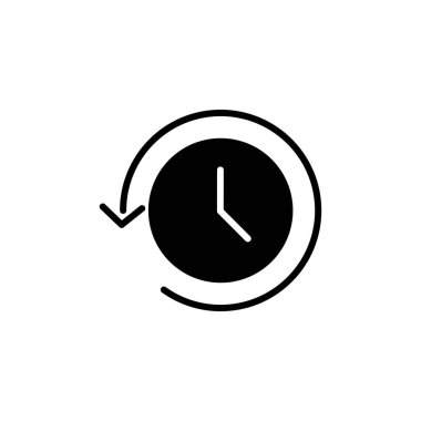 Tarih simgesi vektörü. Geçmiş simgesini yinele