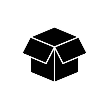 Kutu simgesi vektörü. Kutu işareti. Teslimat. parsel kutusu.