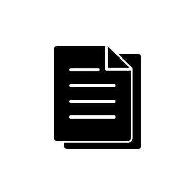 Belge simgesi vektörü. Kağıt ikonu. Dosya Simgesi