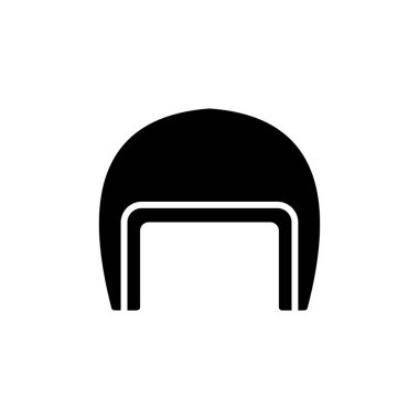 Kask simgesi vektörü. güvenlik başlığı simgesi